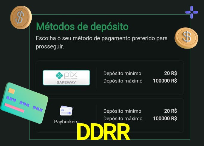 O cassino DDRR oferece uma grande variedade de métodos de pagamento